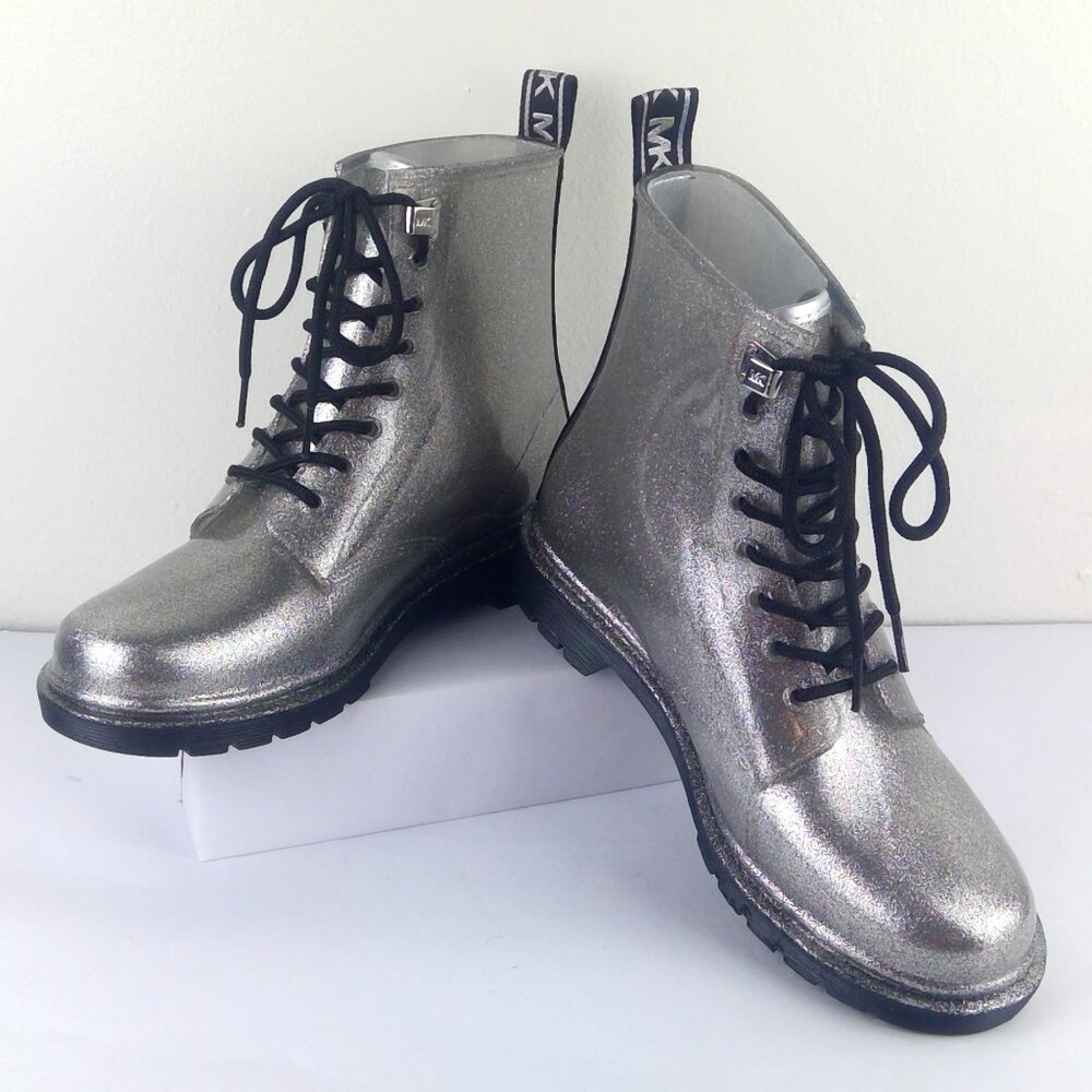 Michael Kors Silver Glitter Boots